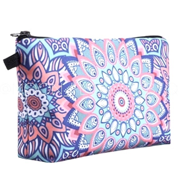 ❤️SOLD❤️ Boho Mandala Makeup Cosmetic Bag Peacock Paradise - Picture 6 of 6